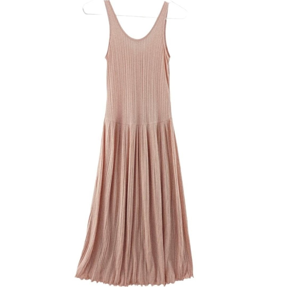Everlane Dress Womens XS Pink Fairy Coastal Summer‎ Tank Maxi Ribbed Pullover